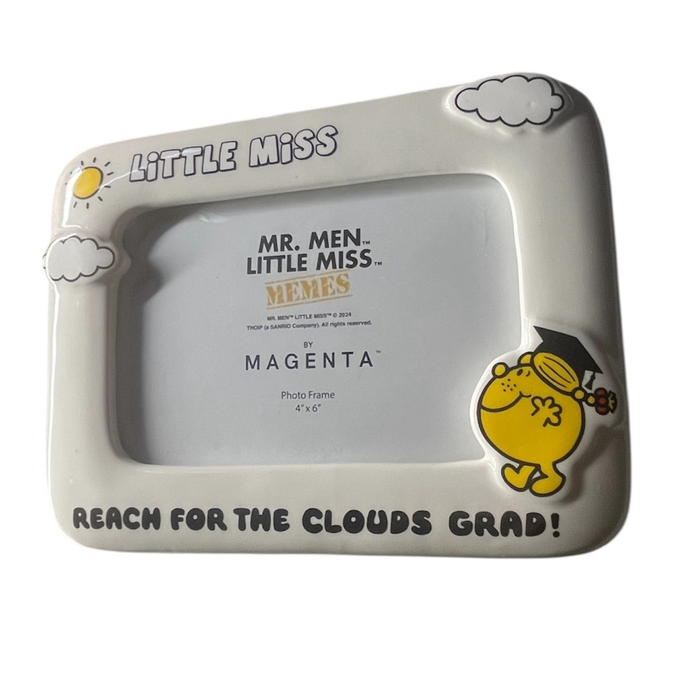 Magenta Little Miss Graduation Frame with Yellow Character